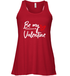 Be My Valentine Cute Love Heart Valentines Day Quote Gift Women's Racerback Tank