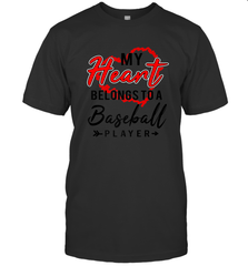 My Heart Belongs To A Baseball Player Valentines Day Gift Men's T-Shirt Men's T-Shirt - trendytshirts1