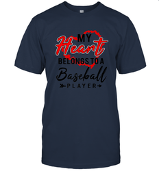 My Heart Belongs To A Baseball Player Valentines Day Gift Men's T-Shirt