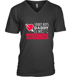 Kids Funny Valentine's Day Present For Your Little Girl, Daughter Men's V-Neck