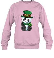 St Patricks Day Leprechaun Panda Cute Irish Tee Gift Crewneck Sweatshirt Crewneck Sweatshirt - trendytshirts1