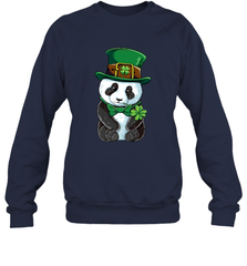 St Patricks Day Leprechaun Panda Cute Irish Tee Gift Crewneck Sweatshirt Crewneck Sweatshirt - trendytshirts1