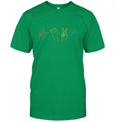 Love ASL Sign language Alphabet Valentines Day Gift idea Men's T-Shirt Men's T-Shirt - trendytshirts1