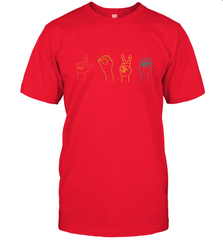 Love ASL Sign language Alphabet Valentines Day Gift idea Men's T-Shirt Men's T-Shirt - trendytshirts1