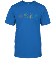 Love ASL Sign language Alphabet Valentines Day Gift idea Men's T-Shirt Men's T-Shirt - trendytshirts1