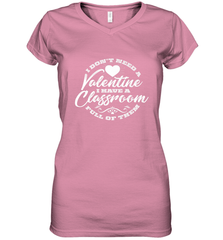 Valentine's Day Teacher School classroom Art Heart Lover Women's V-Neck T-Shirt Women's V-Neck T-Shirt - trendytshirts1