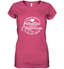 Valentine's Day Teacher School classroom Art Heart Lover Women's V-Neck T-Shirt Women's V-Neck T-Shirt - trendytshirts1