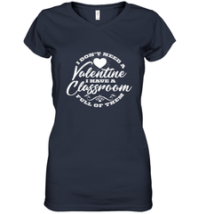 Valentine's Day Teacher School classroom Art Heart Lover Women's V-Neck T-Shirt Women's V-Neck T-Shirt - trendytshirts1