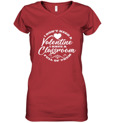 Valentine's Day Teacher School classroom Art Heart Lover Women's V-Neck T-Shirt Women's V-Neck T-Shirt - trendytshirts1