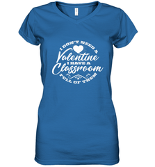 Valentine's Day Teacher School classroom Art Heart Lover Women's V-Neck T-Shirt Women's V-Neck T-Shirt - trendytshirts1