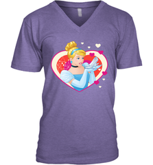 Disney Cinderella Valentine's Sparkle Hearts Men's V-Neck Men's V-Neck - trendytshirts1