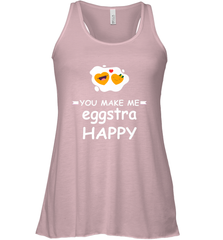 You Make Me Eggstra happy,Funny Valentine His and Her Couple Women's Racerback Tank Women's Racerback Tank - trendytshirts1