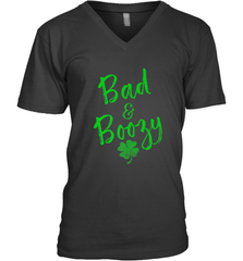 Bad and Boozy , St Patricks Day Beer Drinking Men's V-Neck Men's V-Neck - trendytshirts1