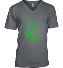 Bad and Boozy , St Patricks Day Beer Drinking Men's V-Neck Men's V-Neck - trendytshirts1