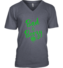 Bad and Boozy , St Patricks Day Beer Drinking Men's V-Neck Men's V-Neck - trendytshirts1