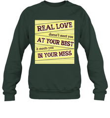 Real love funny quotes for valentine (2) Crewneck Sweatshirt Crewneck Sweatshirt - trendytshirts1