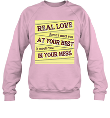 Real love funny quotes for valentine (2) Crewneck Sweatshirt Crewneck Sweatshirt - trendytshirts1
