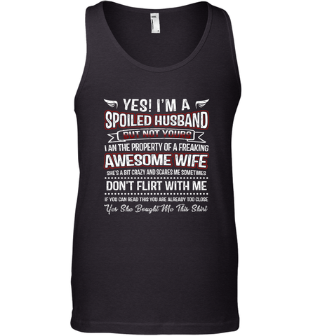 Spoiled Husband Property Of Freaking Wife Valentine's Day Gift Men's Tank Top Men's Tank Top / Black / XS Men's Tank Top - trendytshirts1