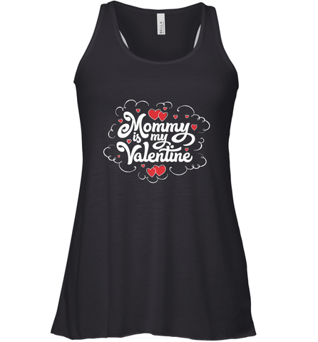 Mommy Is My Valentine's Day Art Graphics Heart Lover Gift Women's Racerback Tank Women's Racerback Tank / Black / XS Women's Racerback Tank - trendytshirts1
