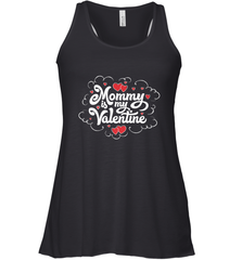 Mommy Is My Valentine's Day Art Graphics Heart Lover Gift Women's Racerback Tank Women's Racerback Tank - trendytshirts1