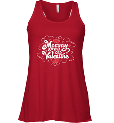 Mommy Is My Valentine's Day Art Graphics Heart Lover Gift Women's Racerback Tank