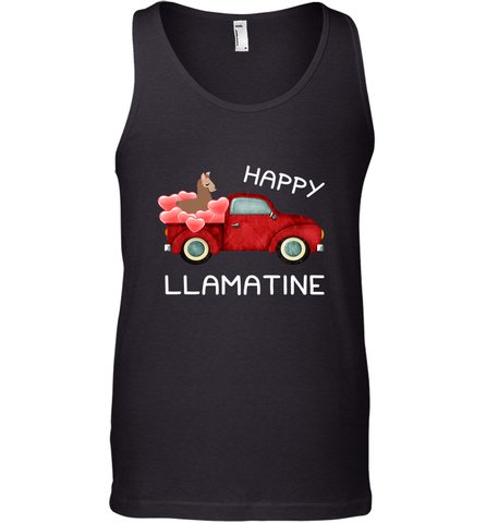 Happy Llamatine funny Valentine Day Llama costume Men's Tank Top Men's Tank Top / Black / XS Men's Tank Top - trendytshirts1