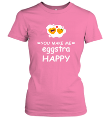 You Make Me Eggstra happy,Funny Valentine His and Her Couple Women's T-Shirt Women's T-Shirt - trendytshirts1