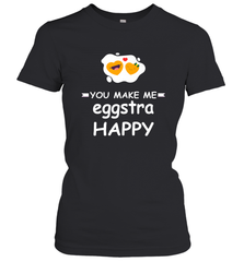 You Make Me Eggstra happy,Funny Valentine His and Her Couple Women's T-Shirt Women's T-Shirt - trendytshirts1