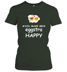 You Make Me Eggstra happy,Funny Valentine His and Her Couple Women's T-Shirt Women's T-Shirt - trendytshirts1