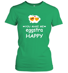 You Make Me Eggstra happy,Funny Valentine His and Her Couple Women's T-Shirt Women's T-Shirt - trendytshirts1