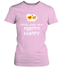 You Make Me Eggstra happy,Funny Valentine His and Her Couple Women's T-Shirt Women's T-Shirt - trendytshirts1