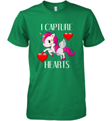 Girls Valentine's Day Unicorn I Capture Hearts Kids Gift Men's Premium T-Shirt Men's Premium T-Shirt - trendytshirts1