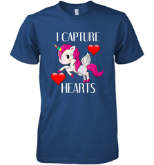 Girls Valentine's Day Unicorn I Capture Hearts Kids Gift Men's Premium T-Shirt Men's Premium T-Shirt - trendytshirts1