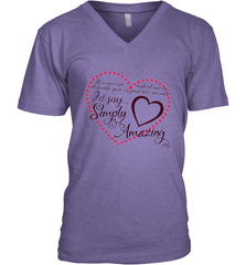 Describe your lover in two words symply...amazing valentine T shirt Men's V-Neck Men's V-Neck - trendytshirts1