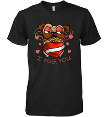 I Pug You Cute Valentines Day Love Heart Pug Dog Valentine Men's Premium T-Shirt Men's Premium T-Shirt - trendytshirts1