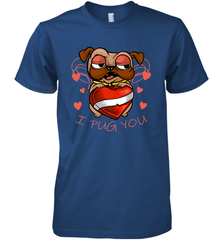 I Pug You Cute Valentines Day Love Heart Pug Dog Valentine Men's Premium T-Shirt Men's Premium T-Shirt - trendytshirts1