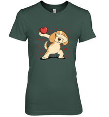 Dog Dabbing Heart For Valentine's Day Art Graphics Gift Women's Premium T-Shirt Women's Premium T-Shirt - trendytshirts1