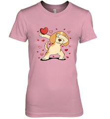 Dog Dabbing Heart For Valentine's Day Art Graphics Gift Women's Premium T-Shirt Women's Premium T-Shirt - trendytshirts1
