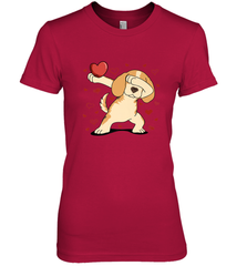 Dog Dabbing Heart For Valentine's Day Art Graphics Gift Women's Premium T-Shirt Women's Premium T-Shirt - trendytshirts1