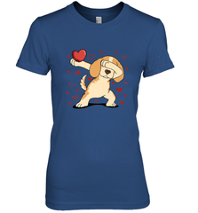 Dog Dabbing Heart For Valentine's Day Art Graphics Gift Women's Premium T-Shirt Women's Premium T-Shirt - trendytshirts1