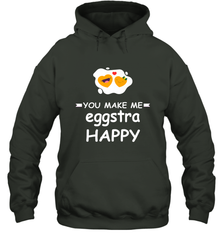 You Make Me Eggstra happy,Funny Valentine His and Her Couple Hooded Sweatshirt Hooded Sweatshirt - trendytshirts1