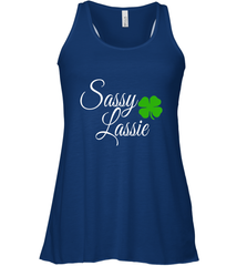 Sassy Lassie St Patty day Women's Racerback Tank Women's Racerback Tank - trendytshirts1