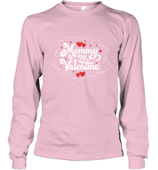 Mommy Is My Valentine's Day Art Graphics Heart Lover Gift Long Sleeve T-Shirt Long Sleeve T-Shirt - trendytshirts1