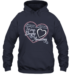 Describe your lover in two words symply amazing Valentine Hooded Sweatshirt