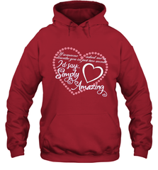 Describe your lover in two words symply amazing Valentine Hooded Sweatshirt Hooded Sweatshirt - trendytshirts1