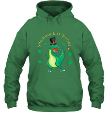 T Rex Dinosaur St. Patrick's Day Irish Funny Hooded Sweatshirt Hooded Sweatshirt - trendytshirts1