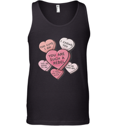 Star Wars Valentines Candy Heart Quotes Men's Tank Top