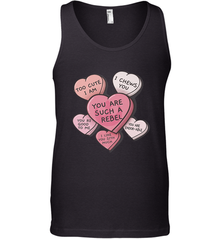 Star Wars Valentines Candy Heart Quotes Men's Tank Top Men's Tank Top / Black / XS Men's Tank Top - trendytshirts1