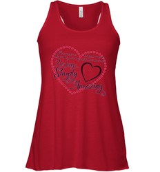 Describe your lover in two words symply...amazing valentine T shirt Women's Racerback Tank