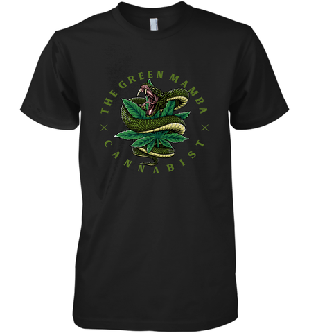 The Green Mamba, Cannabist, Weed Grower Pot Smoker Men's Premium T-Shirt Men's Premium T-Shirt / Black / XS Men's Premium T-Shirt - trendytshirts1